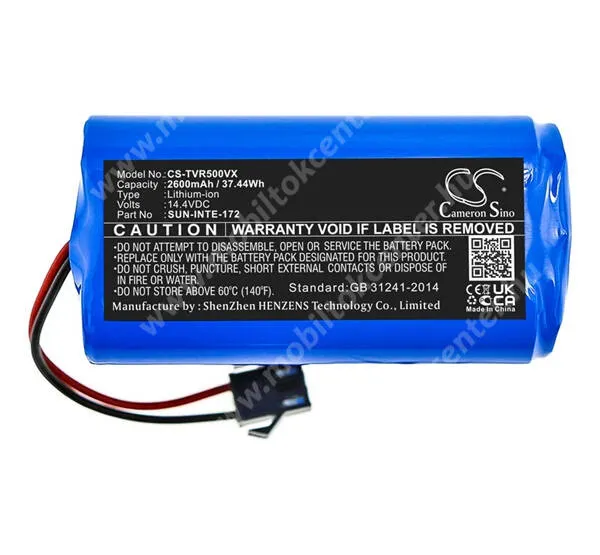 CAMERON SINO Li-Ion robotporszívó akku - 14,4V / 2600mAh, iMartine CMICR18650F8M7-4S1P kompatibilis, belső akku, beépítése szakértelmet igényel! - KÉK - CS-TVR500VX - GYÁRI