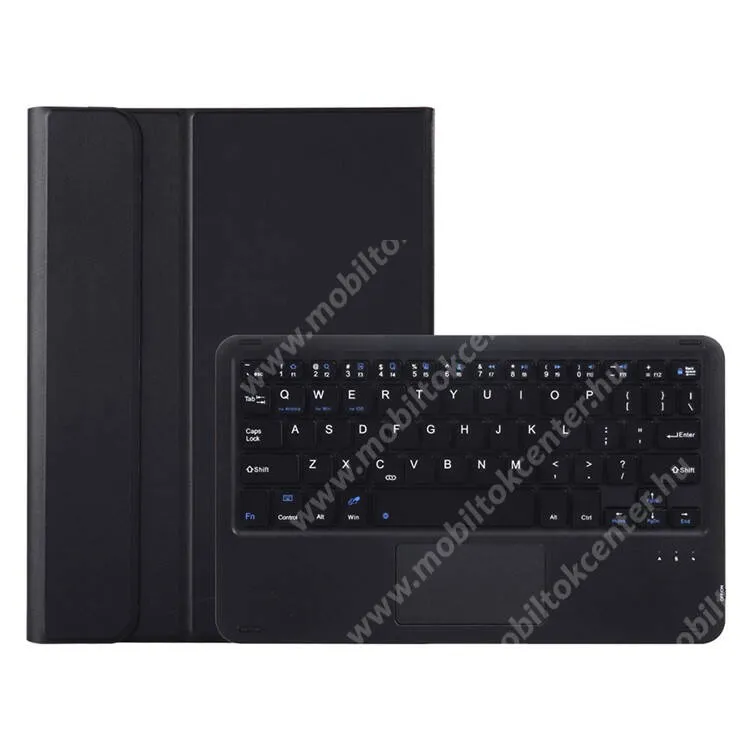 Lenovo Tab K11 Plus (TB352FU), Tablet tok, Notesz, Asztali tartó, Oldalra nyíló, Mágneses, Gumis ceruzatartó, Touchpad, Kivehető bluetooth billentyűzet ANGOL KIOSZTÁSÚ, Szilikon belső, Fekete