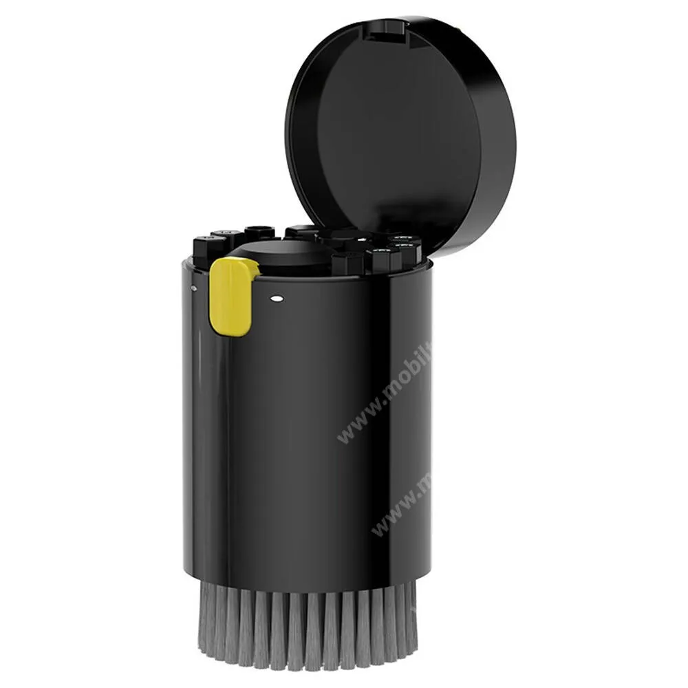 20 az 1-ben fülhallgató, kamera, telefon, tablet, laptop és billentyűzet tisztító készlet, Fekete