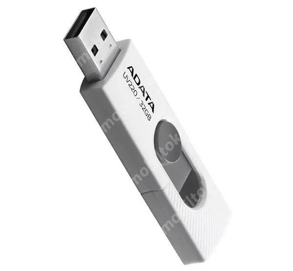 ADATA pendrive, USB Flash Drive Stick, USB 2.0, 32GB, AUV220, Fehér, Szürke