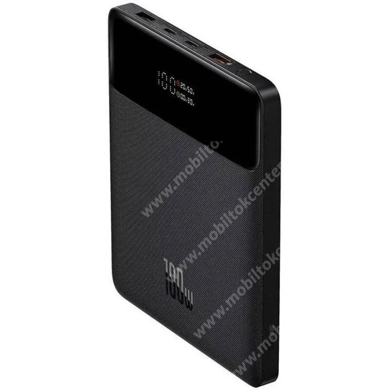 SAMSUNG Galaxy S22 5G (SM-S901) Baseus Blade power bank, Vésztöltő, 2 x USB-A, 2 x USB-C aljzat, 20000mAh, 100W, PD gyorstöltő, LED kijelző, PPBL000201, Fekete