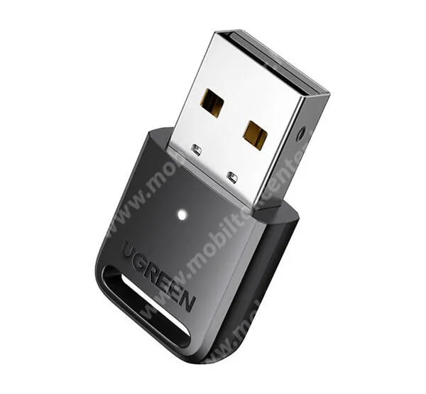 UGREEN bluetooth adapter, USB-A, v5.3, Jelző LED, CM591, Fekete