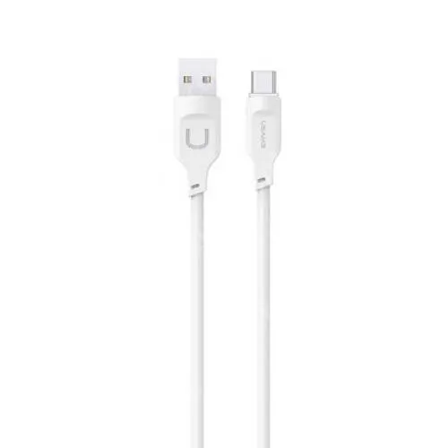 SAMSUNG Galaxy S22 5G (SM-S901) USAMS SJ568 adatátviteli és USB töltőkábel, USB 3.1 Type C / USB csatlakozás, 66W, gyorstöltés támogatás, 6A, 480Mbps, 1,2m hosszú, LED fény, Fehér