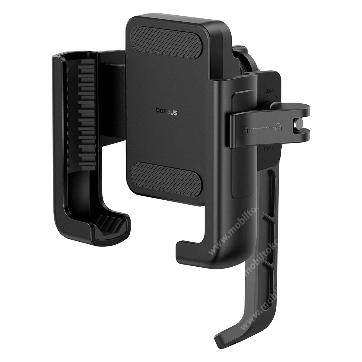 Baseus GoTrip biciklis, kerékpáros, rolleres, motoros telefontartó konzol, visszapillantó tükörre, 360°-ban forgatható, Szilikon csúszásgátló, 5.7-7.2