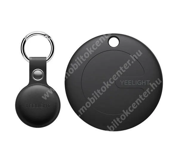 Xiaomi Yeelight Yeetag bluetooth nyomkövető, Kulcstartóra, Táskára, Autóba, Valós idejű nyomkövetés + Bőr kulcstartó, YLYAI-0018, Fekete