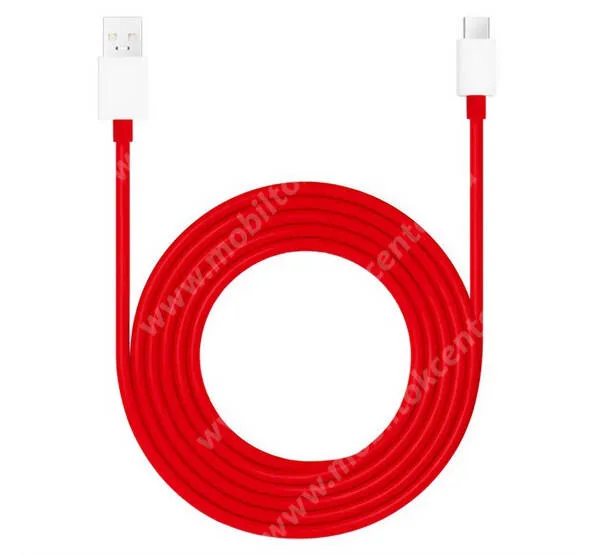 OnePlus SuperVOOC adatátviteli és töltőkábel, USB-C / USB-C, 10A, 100W PD gyorstöltés, 1,5m hosszú, Szövettel bevont, Piros